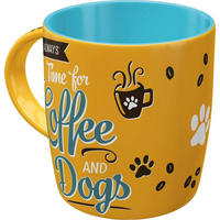 KAFFEETASSE 330 ml Pfotenschild Coffee and Dogs - Multicolor, Keramik (0.33L) - Nostalgic-Art