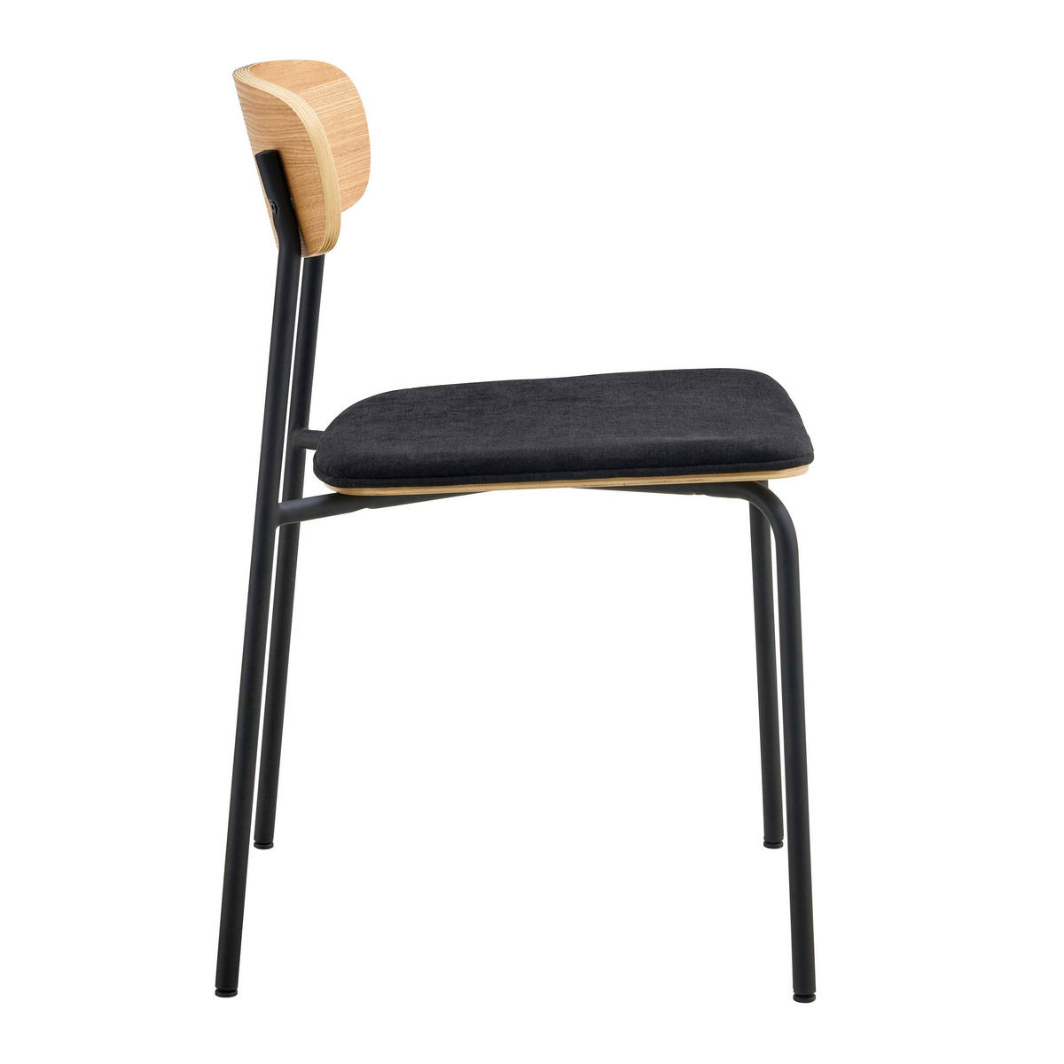 STÜHLE 2-tlg., Schwarz - Schwarz, Holz (46/78/52cm) - Oviala