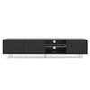 TV-SCHRANK Bello Schwarz Gold 175 cm - Schwarz, Holzwerkstoff (175/43.5/31.3cm) - Selsey