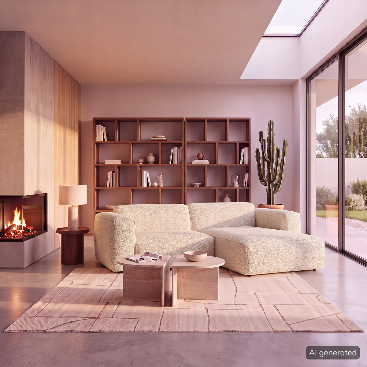 1,5-SITZER ECKSOFA mit Longchair - Beige/Schwarz, Kunststoff/Textil (260/173cm) - home24
