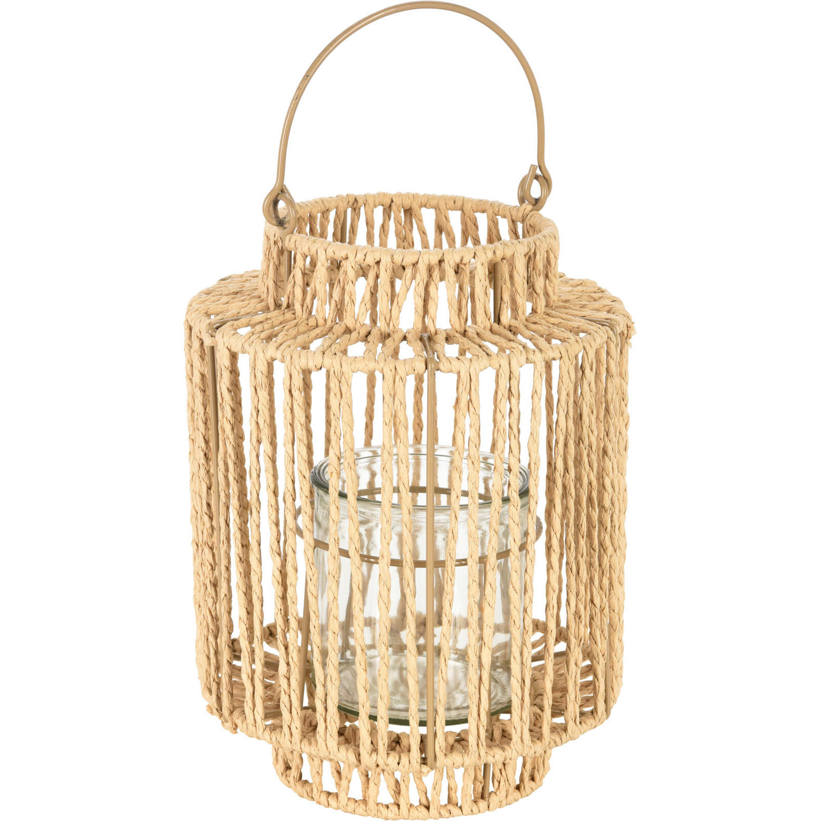 LATERNE mit Henkel 19/19/25 cm - Braun, Papier (19/25/19cm) - Home Styling Collection