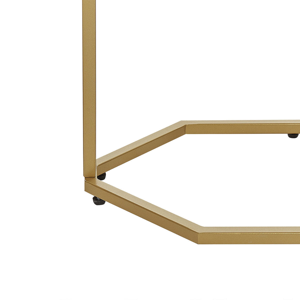 KONSOLENTISCH Marmoroptik weiß/gold Hazen - Goldfarben/Weiß, Holzwerkstoff (30/100/75cm) - Beliani