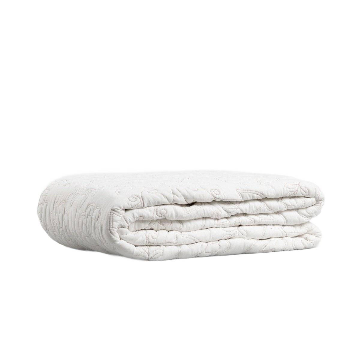TAGESDECKE Cludo ecru 200/220 cm - Ecru, Textil (200/220cm) - Homla