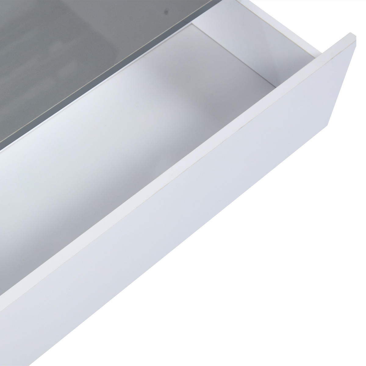 COUCHTISCH 70/70/35 cm höhenverstellbar mit verstecktem Stauraum und LED-Beleuchtung - Weiß, Holzwerkstoff (70/70/35cm) - OKWISH