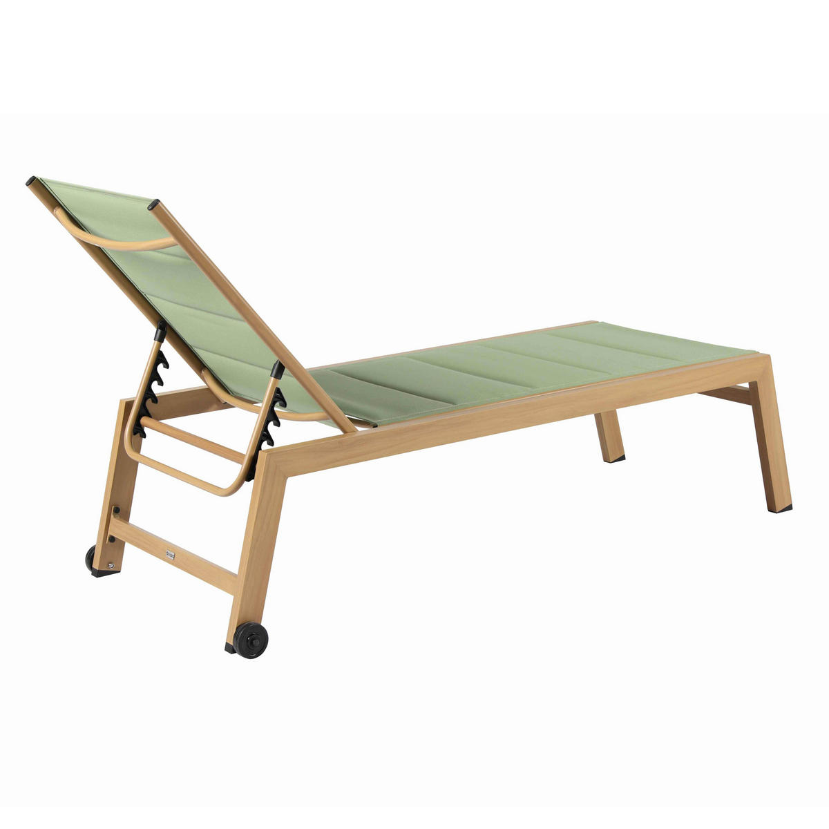 SONNENLIEGE 2-tlg., Salbeigrünen - Grün, Metall (169/102/65cm) - Oviala