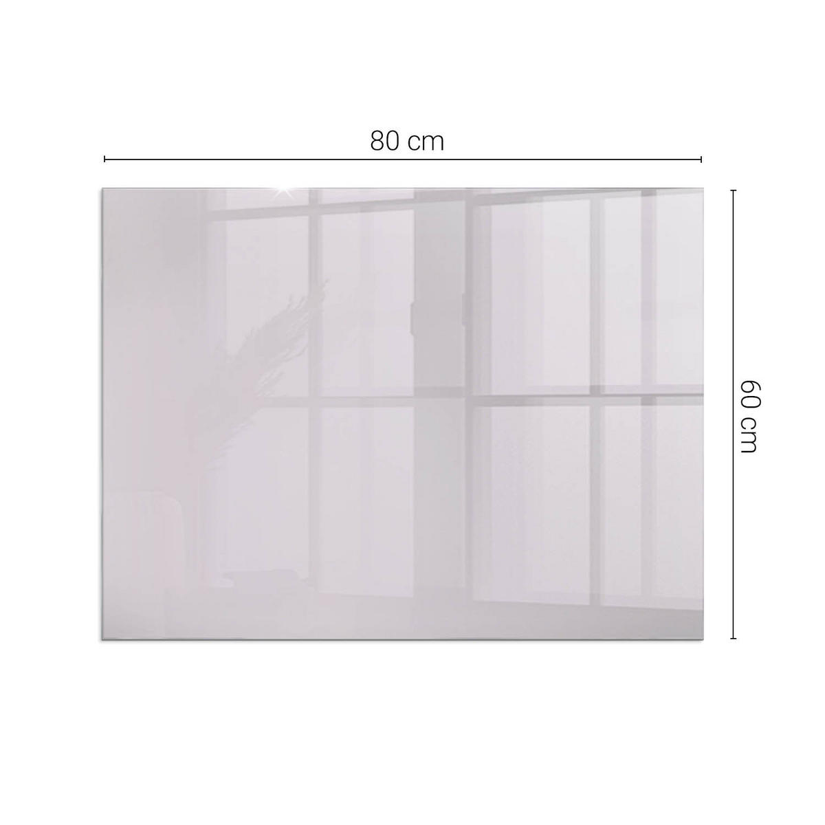 GLASPLATTE für Kamin 80x60 cm - Lila, Glas (80/60/0.4cm) - TULUP