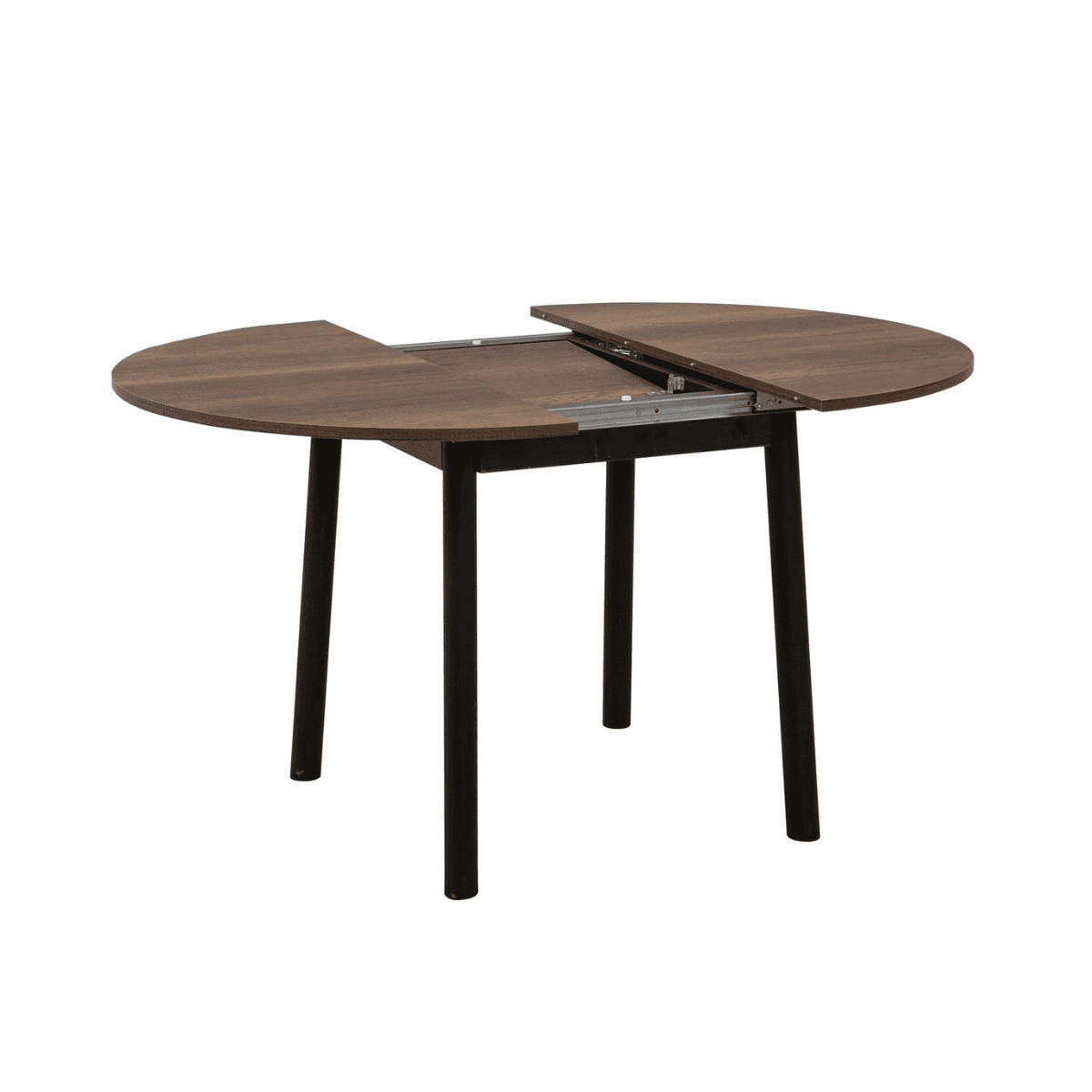 TISCH mit massivholzbeinen - vina 100/100/75 cm - Schwarz, Holzwerkstoff (100/100/75cm) - Calicosy