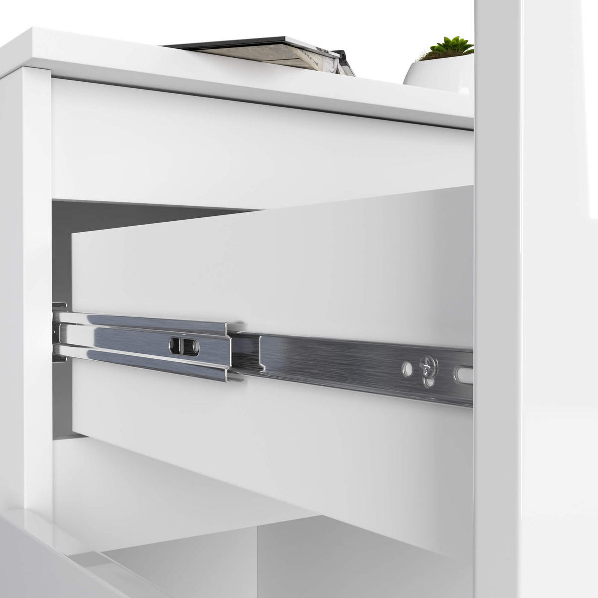 KOMMODE Weiß, Weiß Glanz 99/80/40 - Weiß, Holzwerkstoff (80/99/40cm) - RAUMHIRSCH FURNITURE