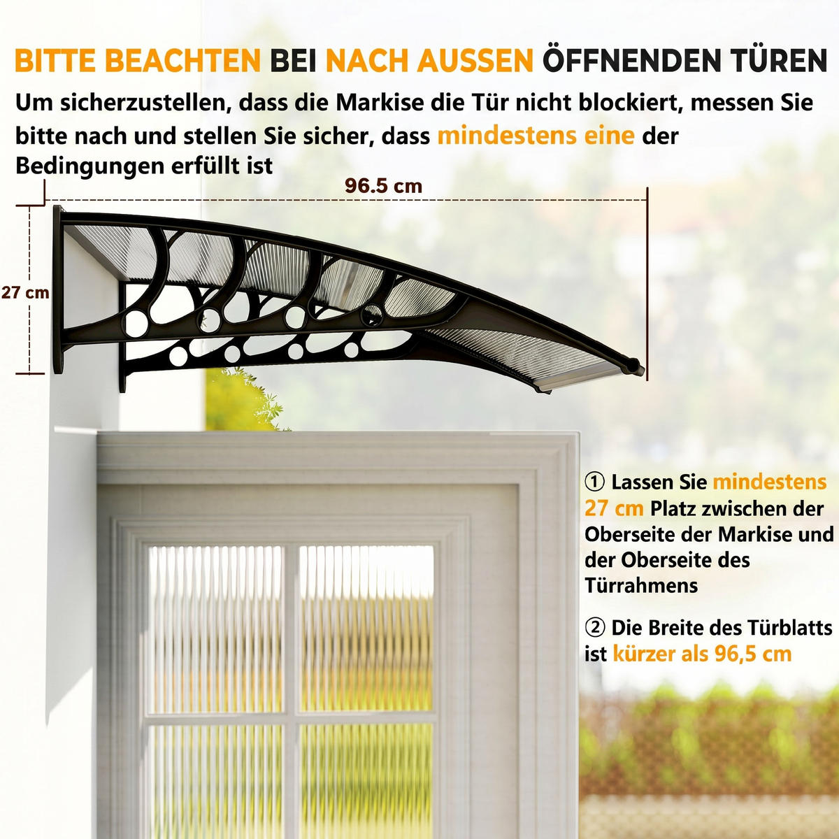 MARKISE Transparent 103.0/96.5/27.0cm - Transparent, Kunststoff (96.5/27/103cm)