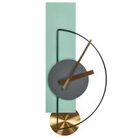 WANDUHR Grün/Gold/Grau Cevins - Goldfarben/Grau, Metall (31/63/4cm) - Beliani