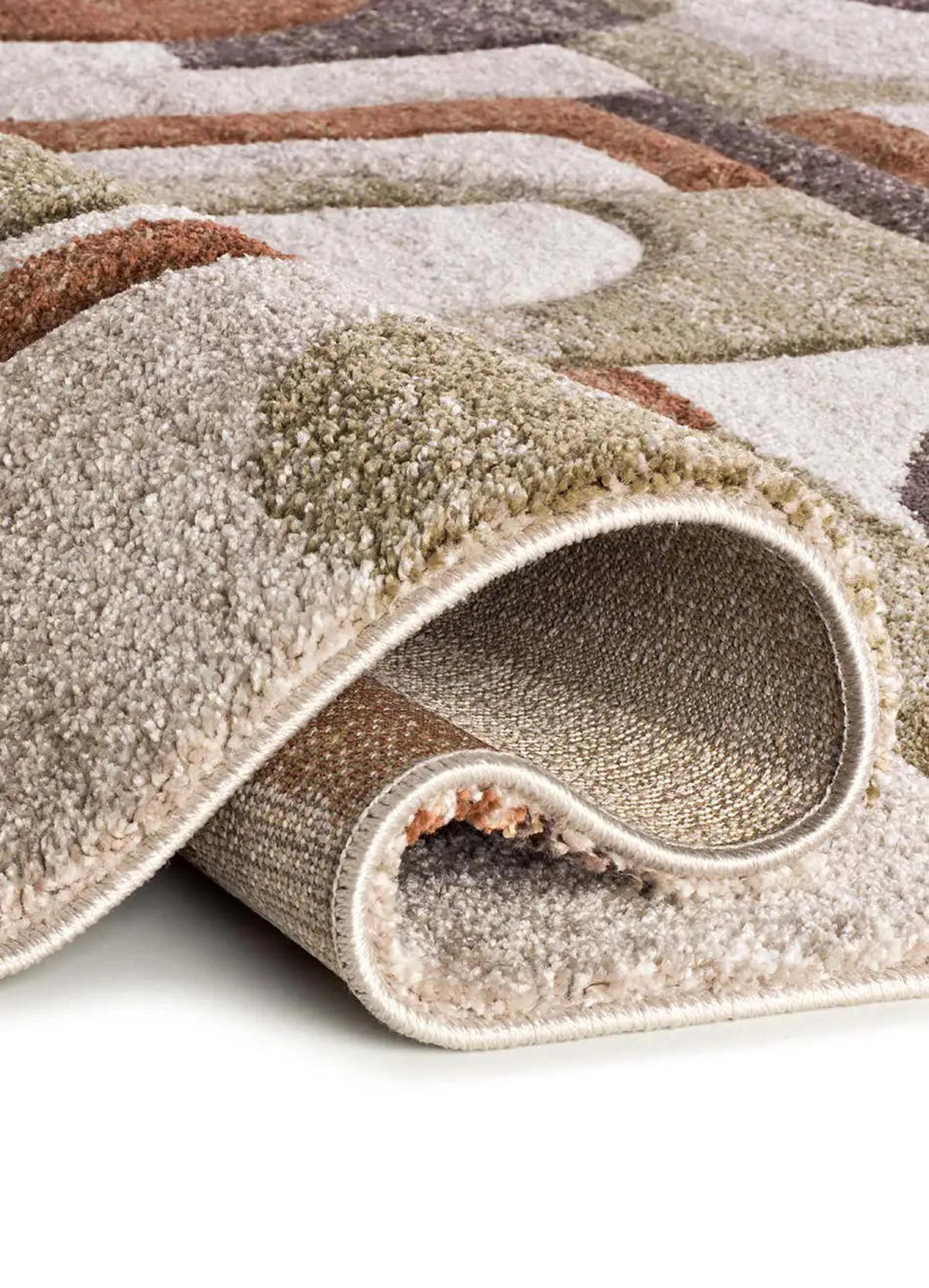 HOCHFLORTEPPICH Beige / Braun Teva 133/190 cm - Braun, Textil (133/190cm) - Atticgo