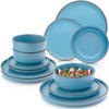 TAFELSERVICE BOMBAY SAPHIR - 36 teilig aus Steingut 12 Personen - Blau, Stein (50/30/80cm) - Sänger