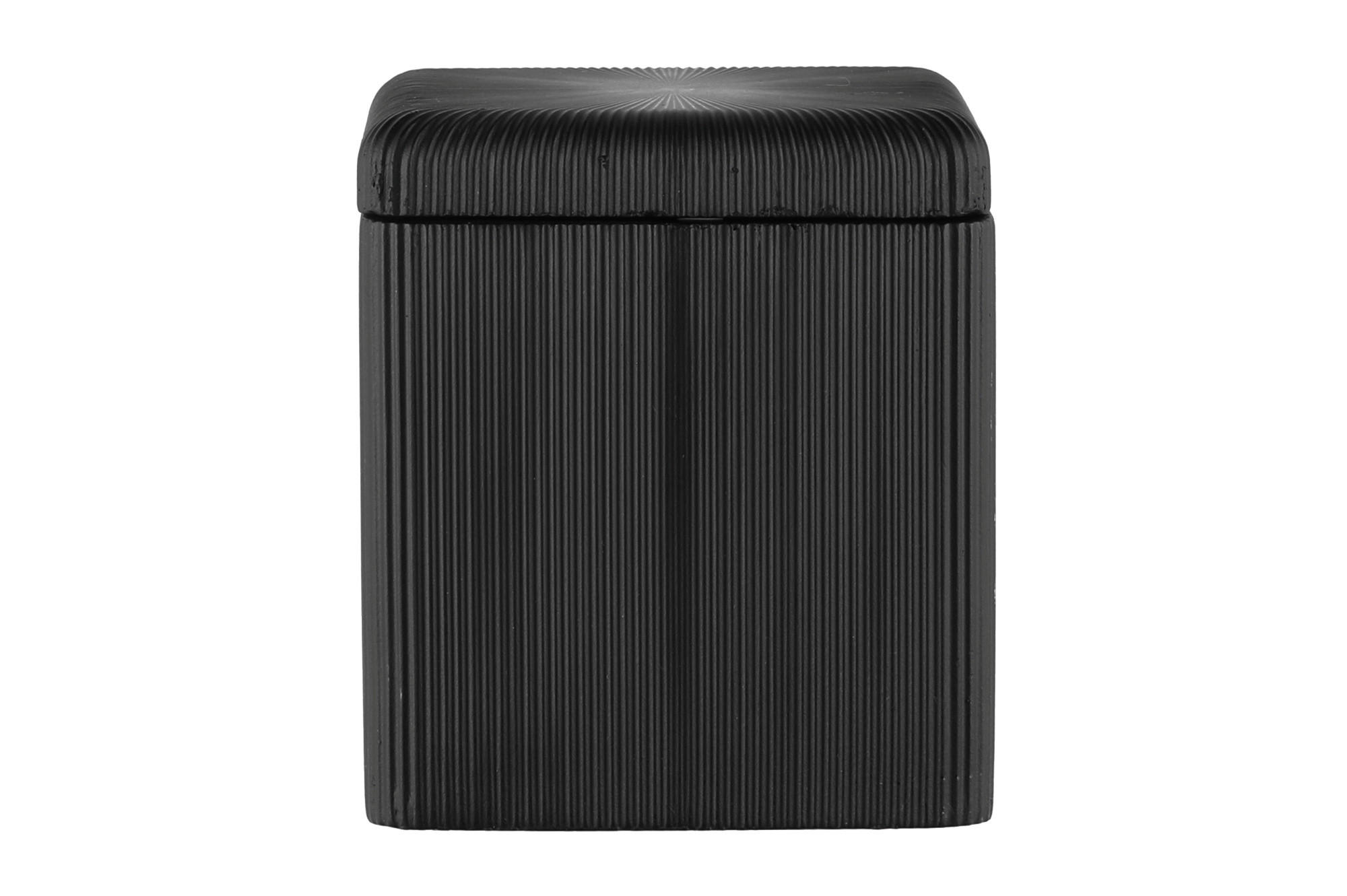 XXXLutz Badaccessoires-Behälter Schwarz 9x10.5x9 cm