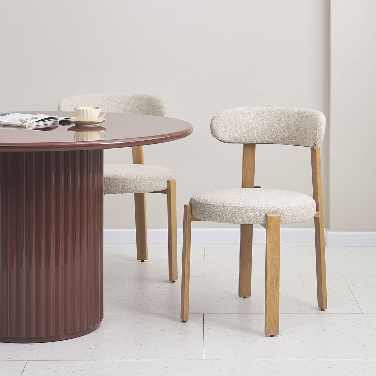 ESSZIMMERSTUHL Afinatte Beige - Beige, Textil/Metall (50/79/56cm) - Selsey