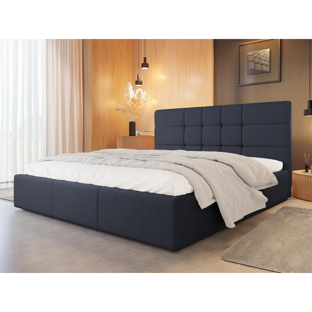 Thumbnail - Mirjan24 Polsterbett, Dunkelblau, Textil, Rechteckig, 160x200 cm, Schlafzimmer, Betten, Polsterbetten