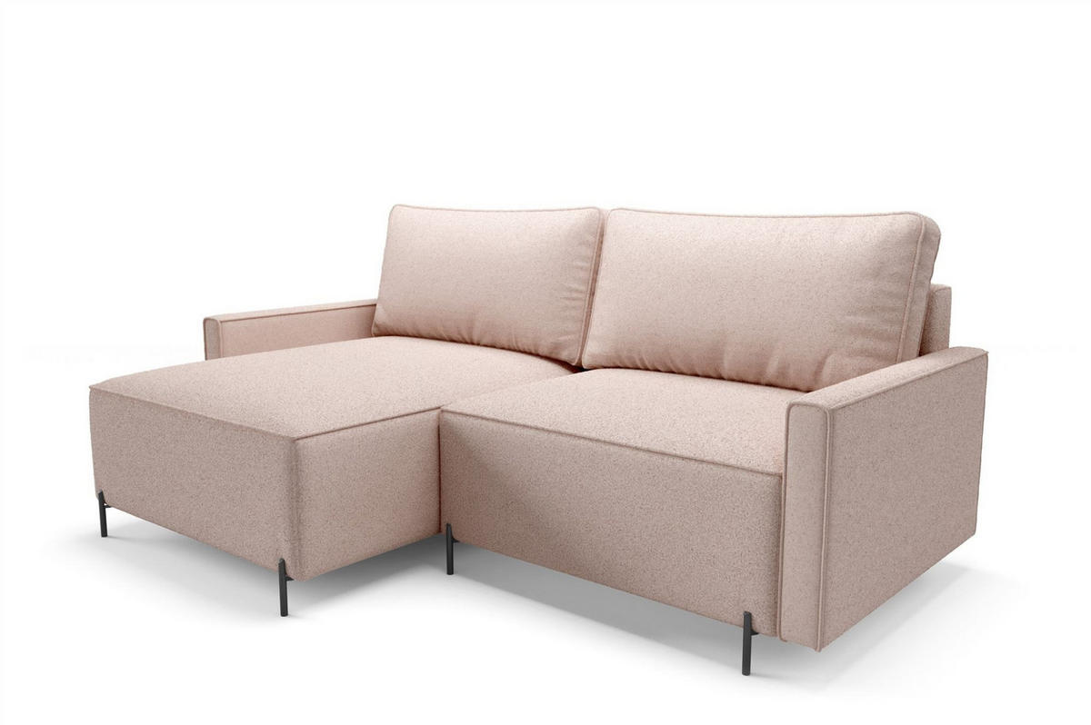 ECKSOFA Braga Mit Schlaffunktion - Blau, Holzwerkstoff/Textil (229/148cm) - Fun Möbel