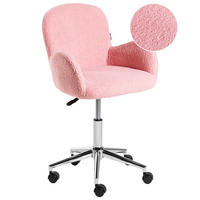SCHREIBTISCHSTUHL Bouclé Rosa Priddy - Pink, Textil (60/79/60cm) - Beliani
