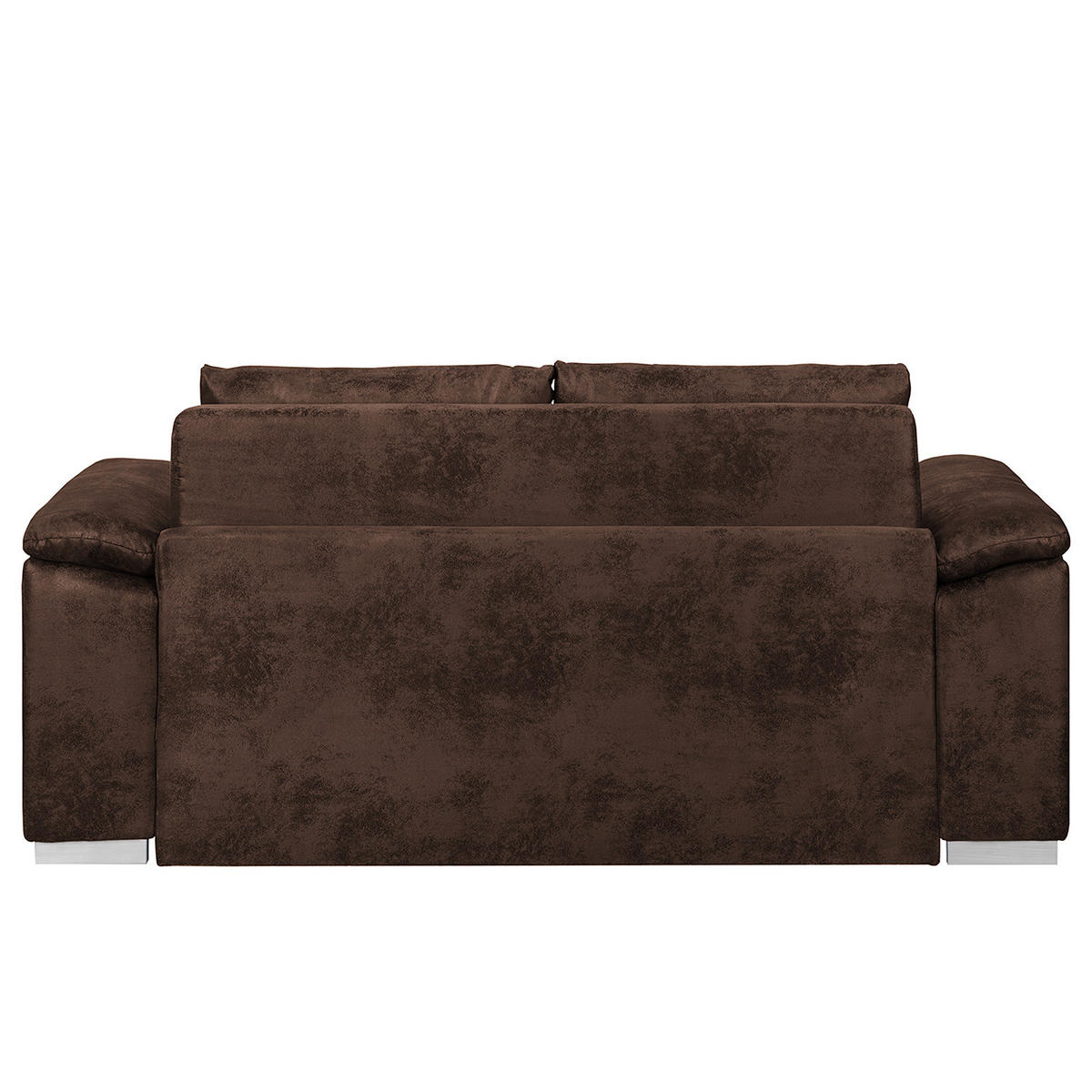 SCHLAFSOFA mit schräger Armlehne - Dunkelbraun, Textil (170/90/90cm) - home24
