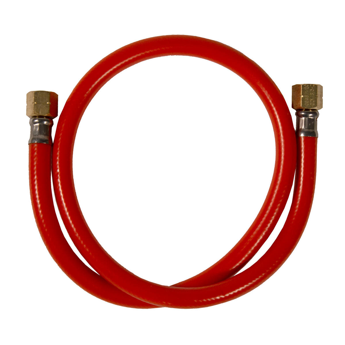 GASDRUCKREGLER mit Schlauch für Kartuschen - Orange, Metall (5/2/80cm) - TAINO