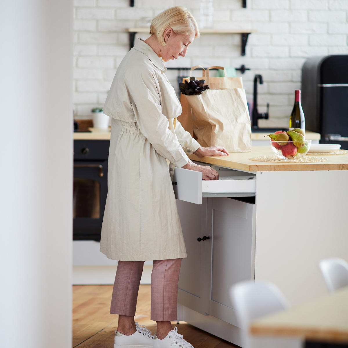 BESTECKKASTEN - Grau, Kunststoff/Metall (26/4.5/36cm) - Relaxdays