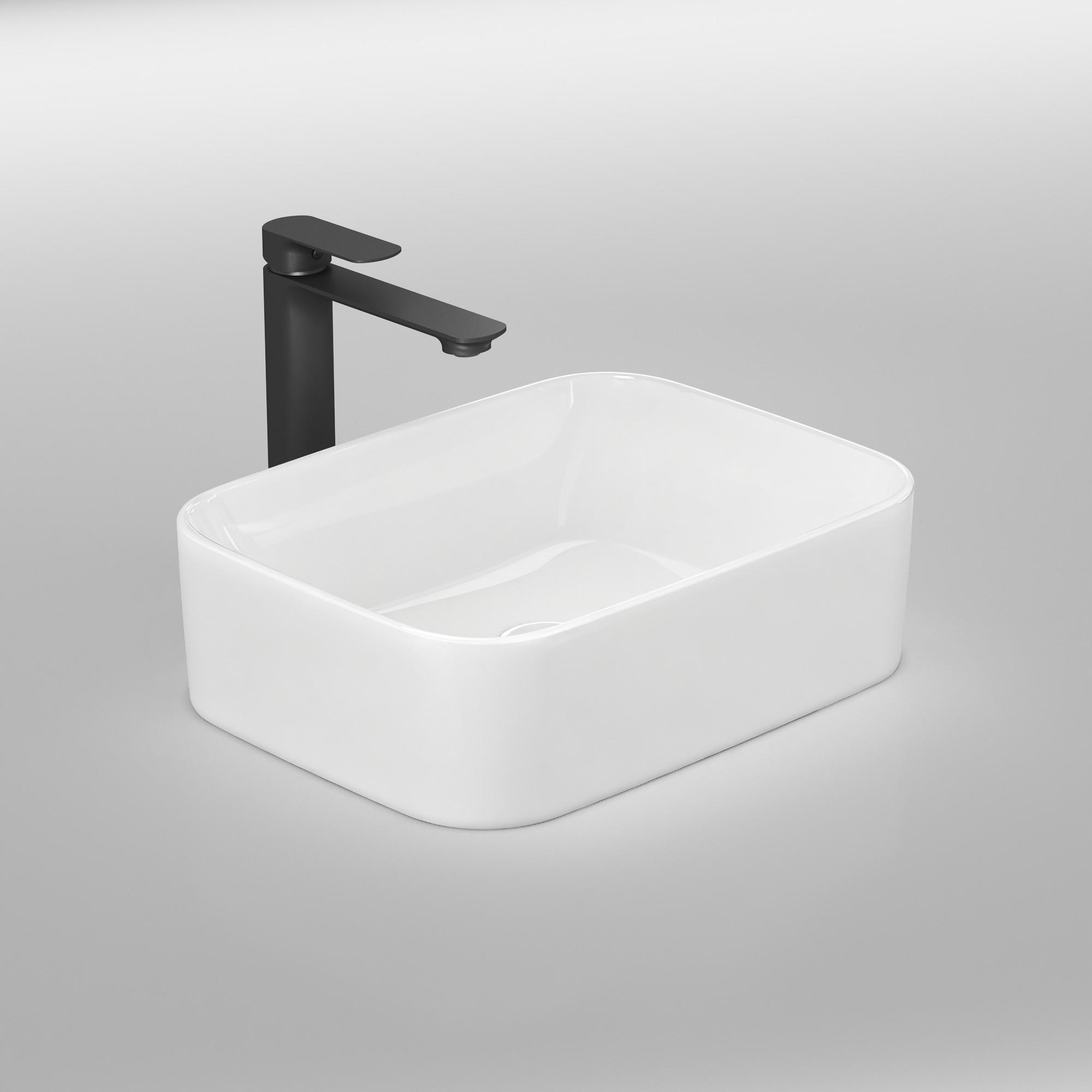 WASCHBECKEN mit pflegeleichter Oberfläche Weiß 50,5 / 38 / 15 cm - Weiß Hochglanz, Keramik (38/15/50.5cm) - EMKE