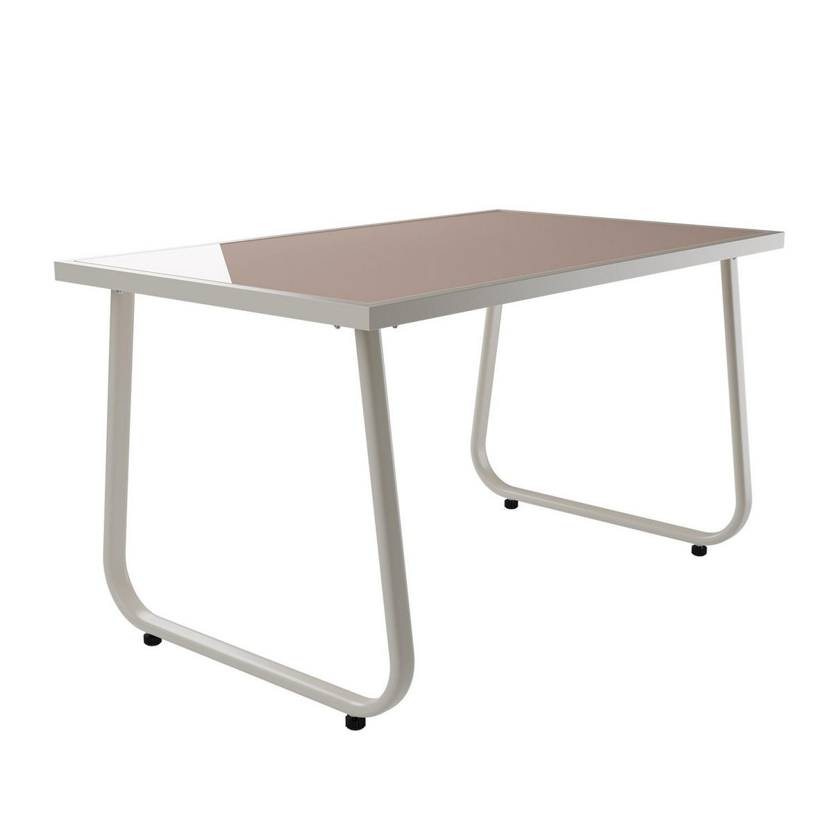 GARTENMÖBELSET Genua mit Armlehnen 4-tlg. Sand - Beige, Metall - Juskys