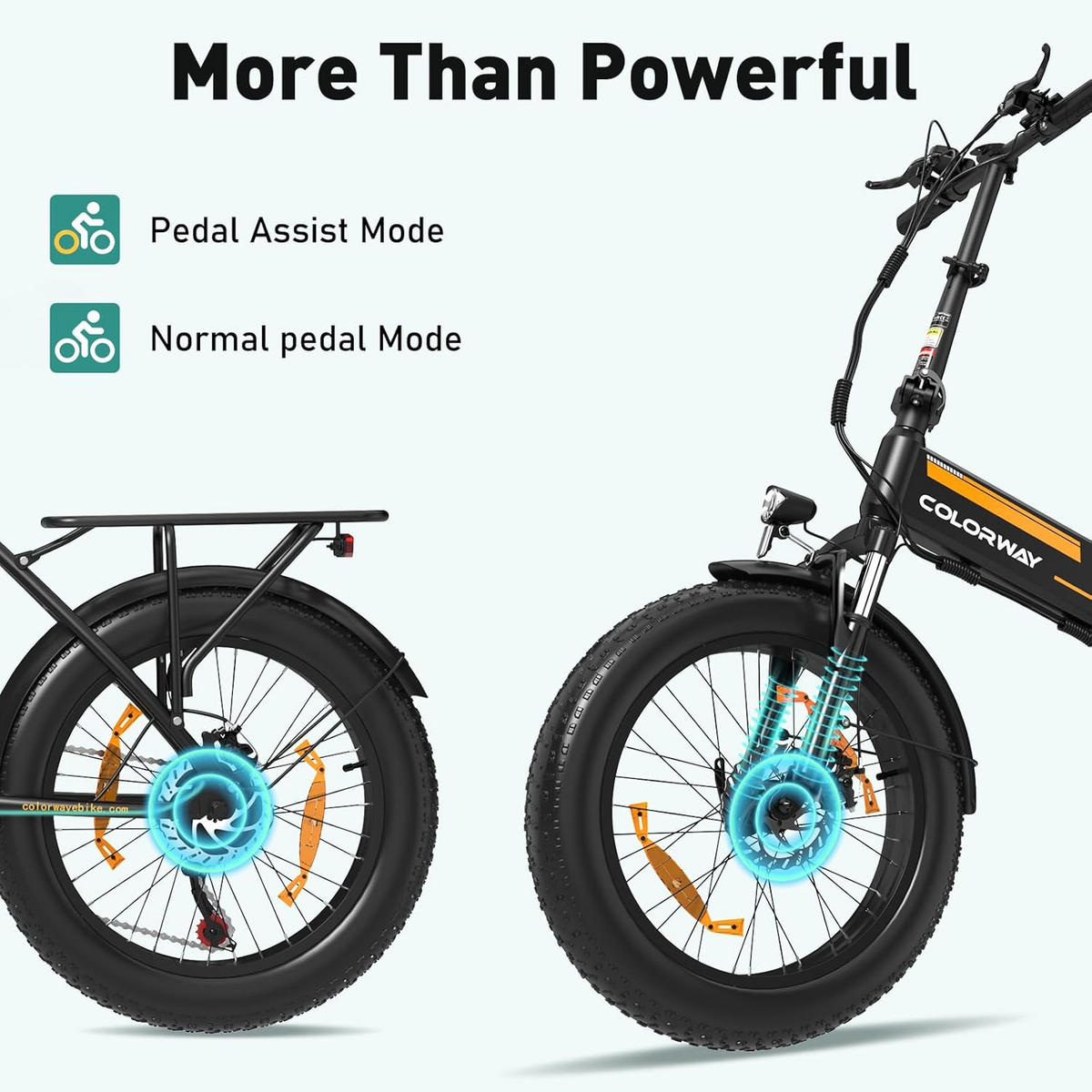E-BIKE Klapprad BK10S 20"×4.0", 432 Wh, 7-Gang, Aluminiumrahmen - Schwarz, Metall (30cm) - COLORWAY