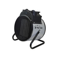 STAND-THERMOVENTILATOR Schwarz mit Leistungskontrolle 5000 W - Schwarz, Kunststoff (28/34/23cm) - Purline