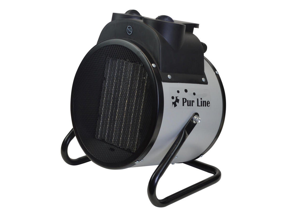 STAND-THERMOVENTILATOR Schwarz mit Leistungskontrolle 5000 W - Schwarz, Kunststoff (28/34/23cm) - Purline