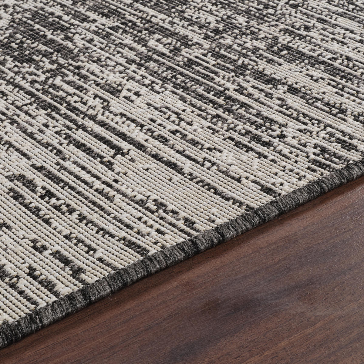 OUTDOORTEPPICH 120x170 cm Schwarz - Schwarz, Kunststoff/Textil (120/170cm) - LIVABLISS