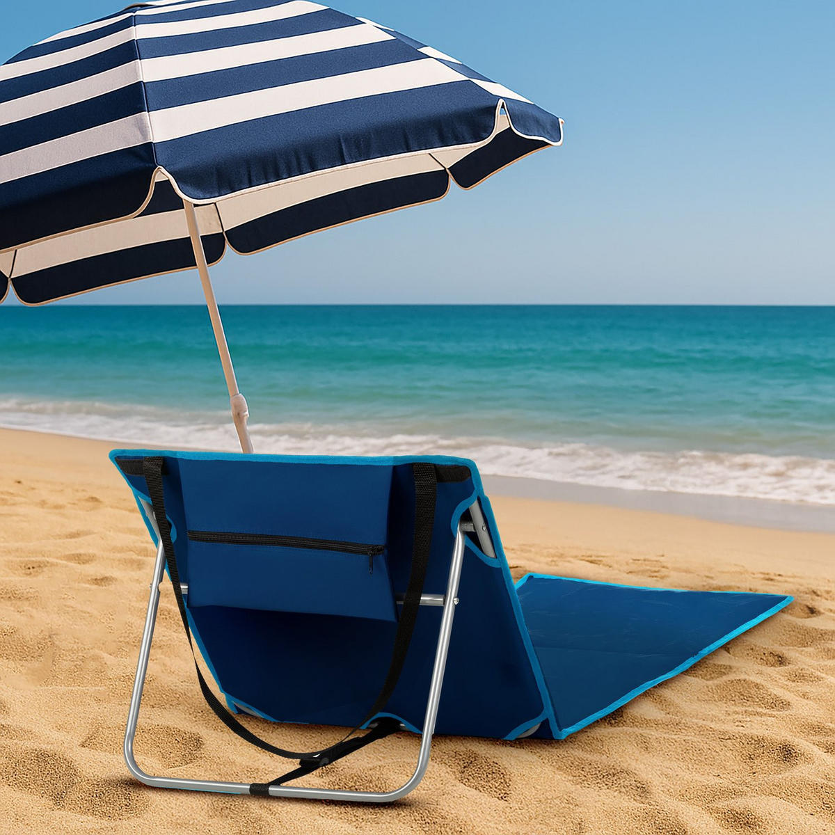 STRANDMATTE 150/49 cm - Dunkelblau, Textil (49/0.5/150cm) - Outtec