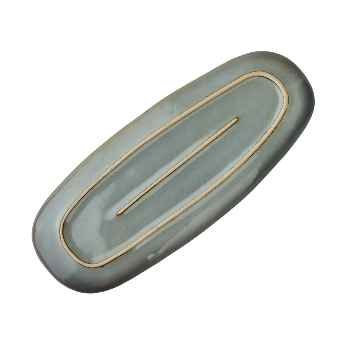 SERVIERPLATTE Basic Nature Grau 35,5x14x2 cm Keramik - Grau, Keramik (14/2/35.5cm) - Mondex