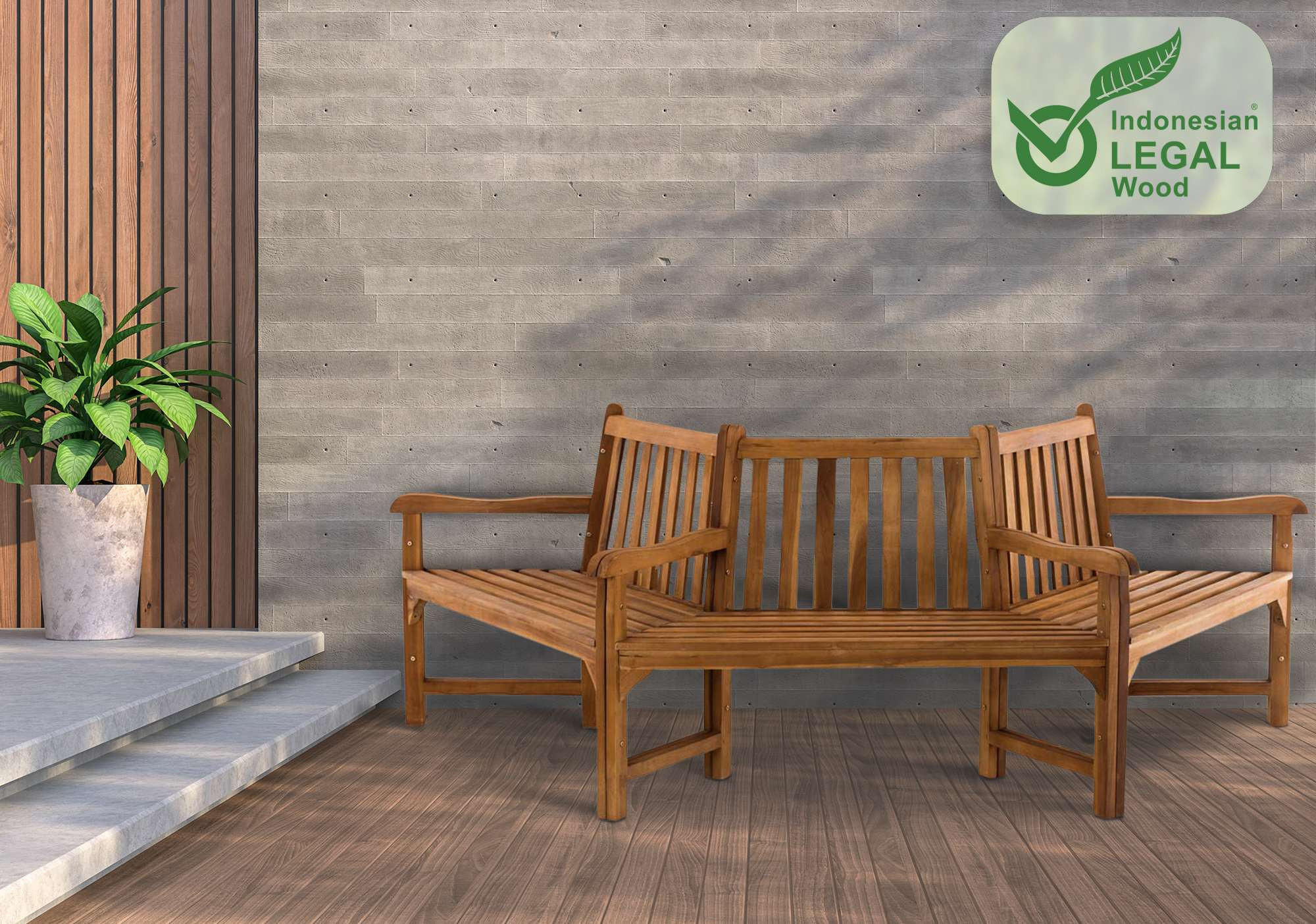 GARTENBANK 250/125 cm Holz teak - Teakfarben, Holz (250/93/125cm) - CLP