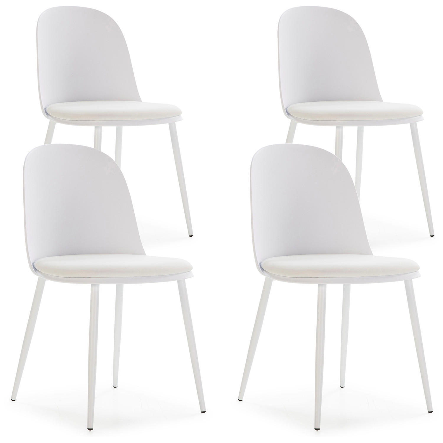 STUHL 4er-Set Kana weiß - Weiß, Kunststoff/Metall (45/83/51cm) - VS Venta-stock