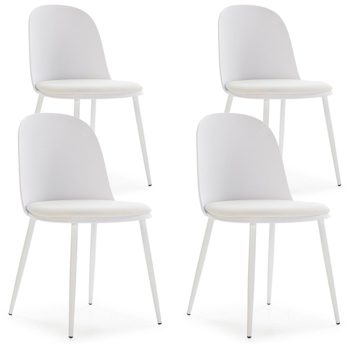 STUHL 4er-Set Kana weiß - Weiß, Kunststoff/Metall (45/83/51cm) - VS Venta-stock