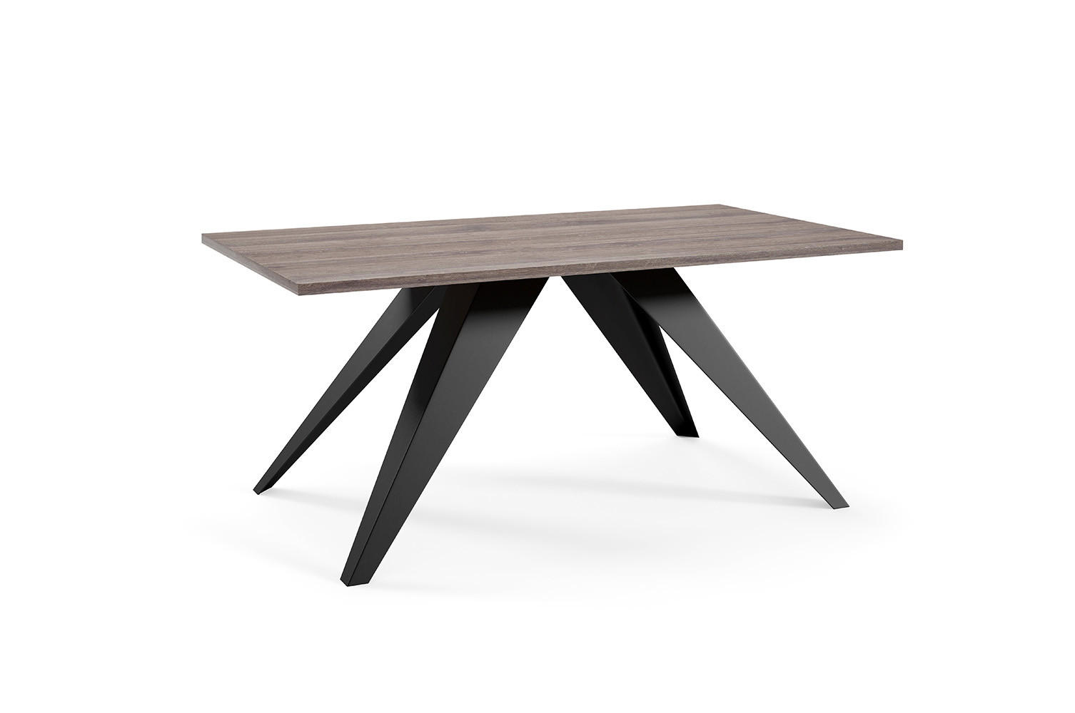 COUCHTISCH Aria Sherman Eiche Anthrazit / Schwarz 120 / 60 / 48cm - Anthrazit/Schwarz, Holz/Holzwerkstoff (60/120/48cm) - Feldmann-Wohnen