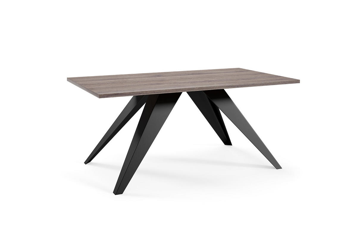 COUCHTISCH Aria Sherman Eiche Anthrazit / Schwarz 120 / 60 / 48cm - Anthrazit/Schwarz, Holz/Holzwerkstoff (60/120/48cm) - Feldmann-Wohnen