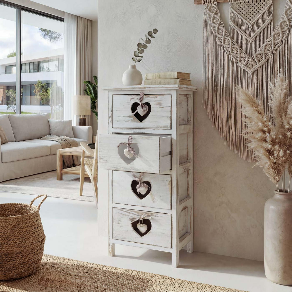 KOMMODE Weiß - Weiß, Holz (29/70/25cm) - MCW