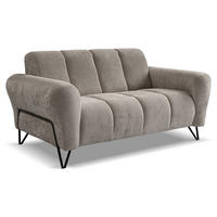 2-SITZER SOFA Volare ohne Schlaffunktion Hellbraun - Hellbraun/Schwarz, Textil/Metall (160/83/98cm) - Beautysofa