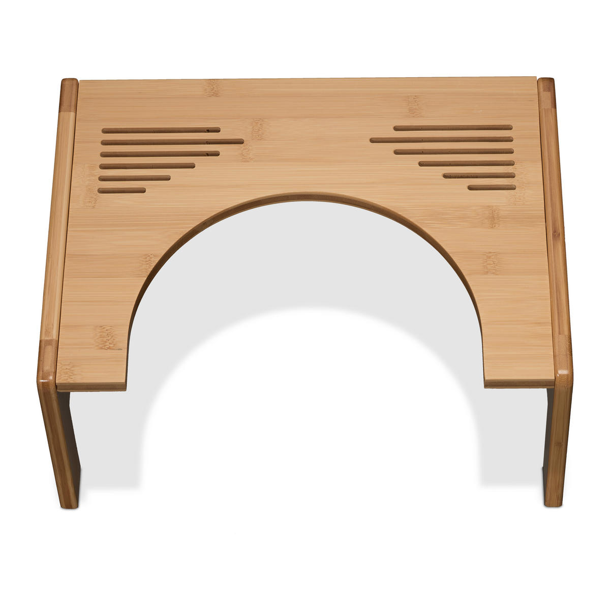 TOILETTENHOCKER - Hellbraun, Holz/Kunststoff (42/21/30cm) - Relaxdays