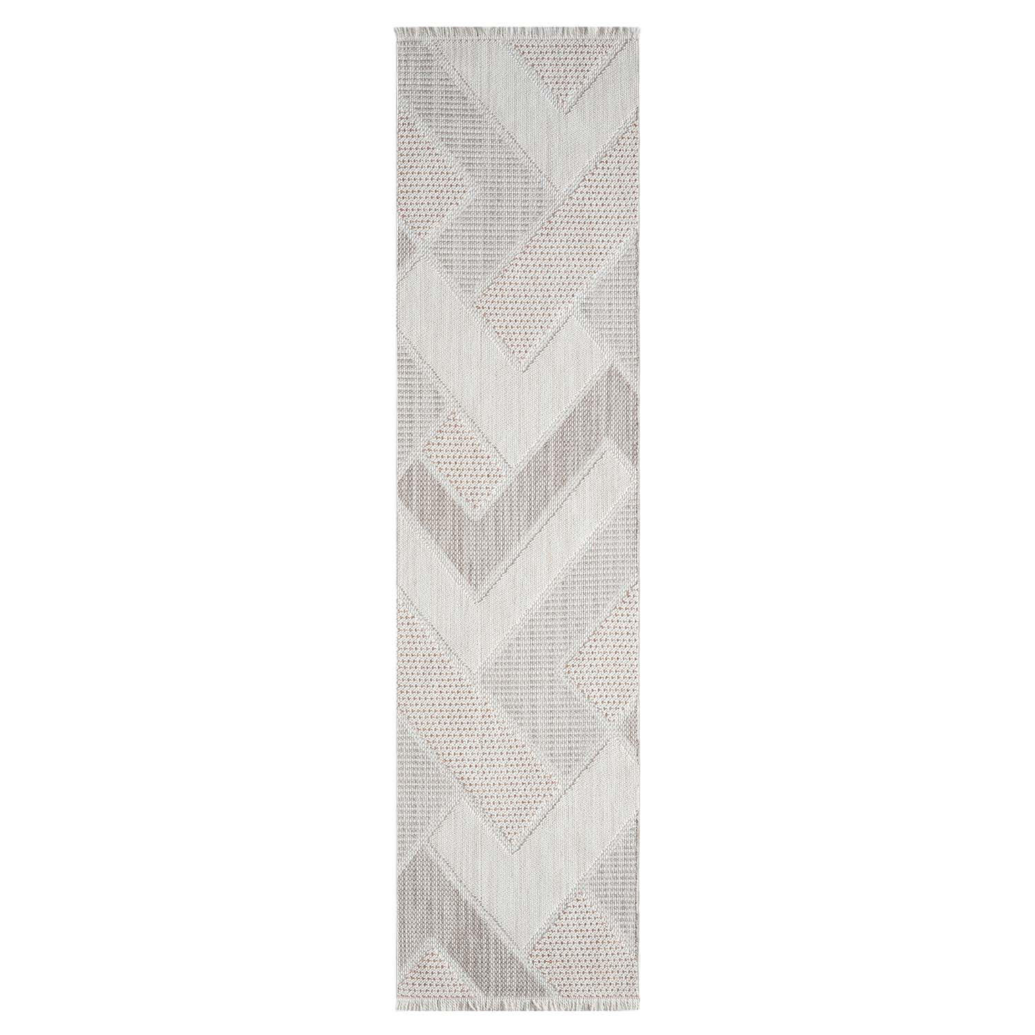 KURZFLOR-TEPPICH Lindo 8877 Terra 80x300 cm - Creme, Textil (80/300cm) - carpet city