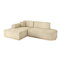 ECKSOFA Ottomane Links IREA-L1 - 232x165x80 cm Beige - Taupe, Holzwerkstoff/Textil (232/165cm) - ALTDECOR