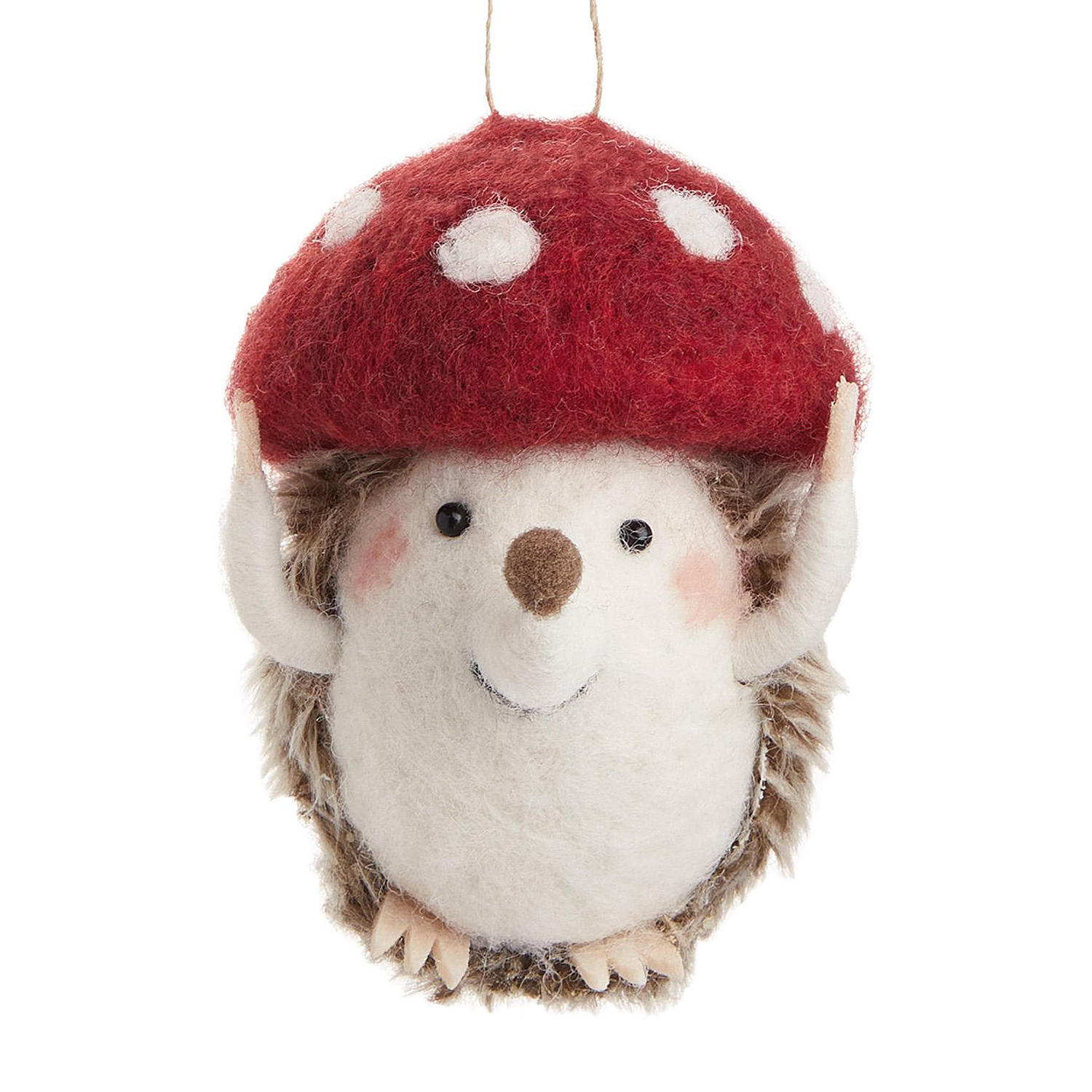 BAUMANHÄNGER Hang On Igel mit Hut - Rot, Textil (9/10/8cm) - Butlers
