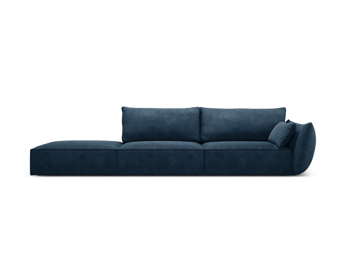 LINKES-SOFA Kaelle aus Chenille-Stoff königsblau 4 Sitzplätze - Blau, Textil (110/85/264cm) - Micadoni