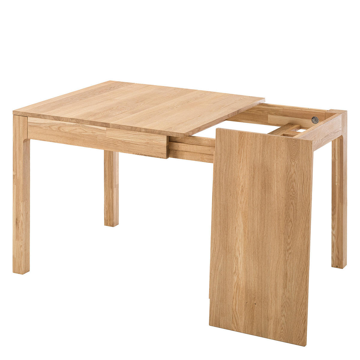 ESSTISCH - Massivholz - Eichefarben, Holz (85/80/75cm) - home24