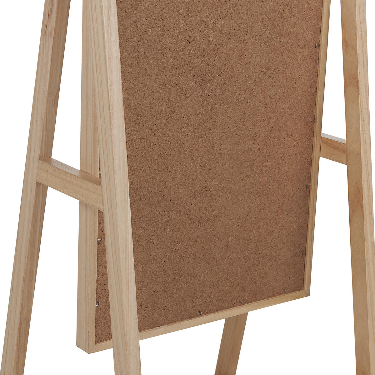 STEHSPIEGEL mit Ablage Holz hellbraun oval 39/170 cm Chambery - Hellbraun, Holz (39/170/57cm) - Beliani