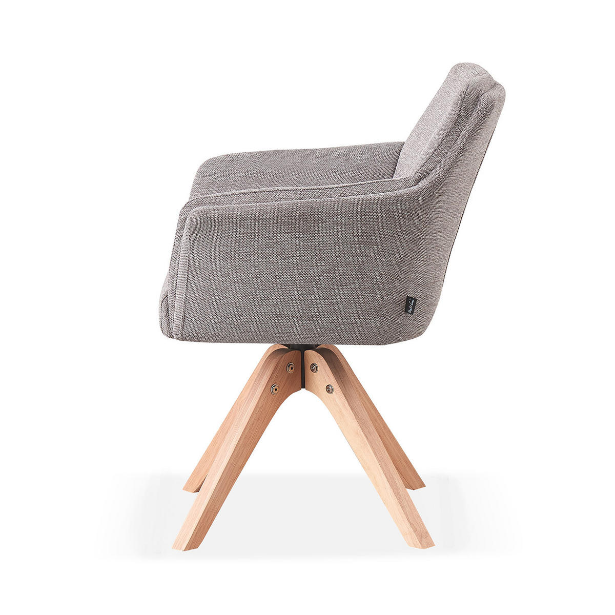 ARMLEHNSTUHL DAISY Grau - Grau, Holz/Textil (63/83/64cm) - B&D Home