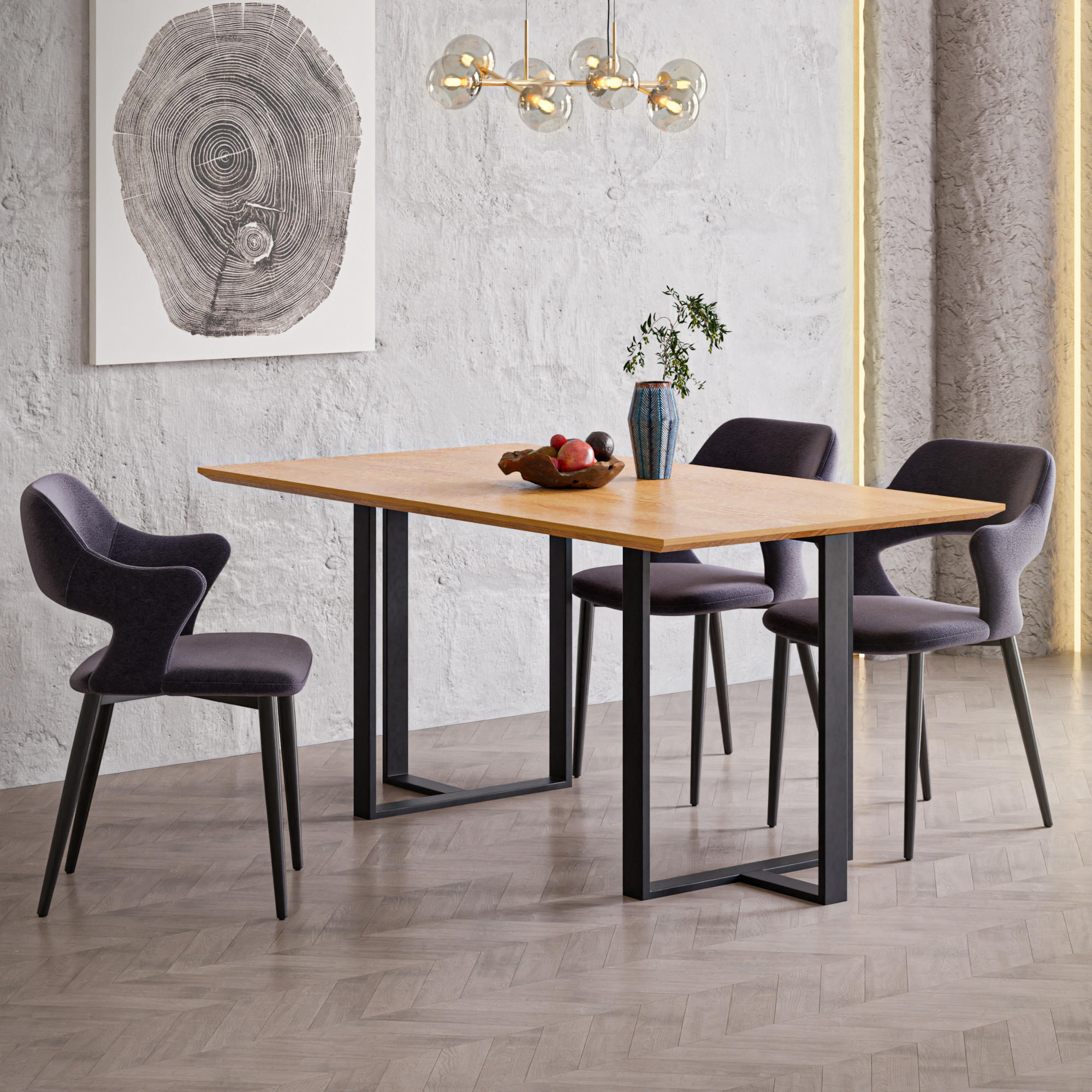 Thumbnail - [en.casa] Tischgestell-Set, Schwarz, Metall, 55x72x30 cm, Esszimmer, Tische, Esstische, Tischsysteme, Tischgestell