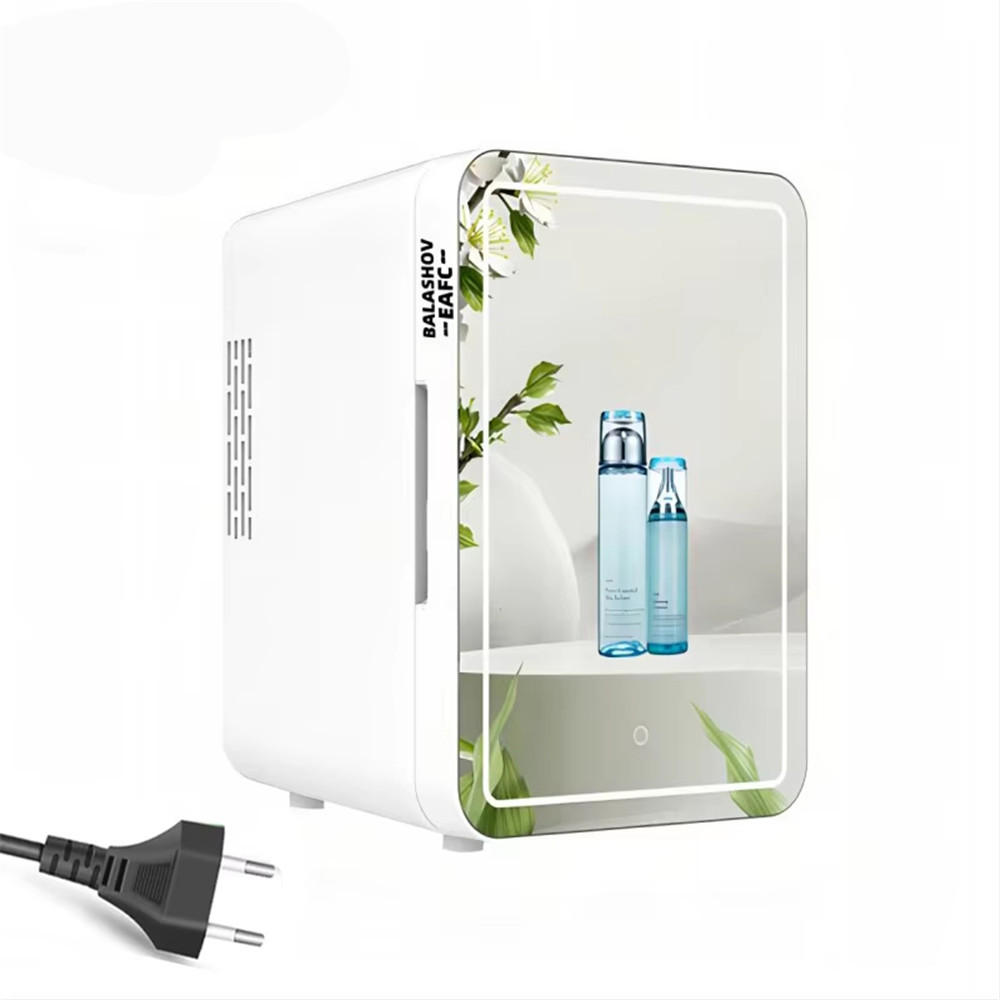 MINIKÜHLSCHRANK 4L Kosmetik Kühler Spiegel dual use Auto Home - Schwarz, Kunststoff (13.5/20/13cm) - Coonoor