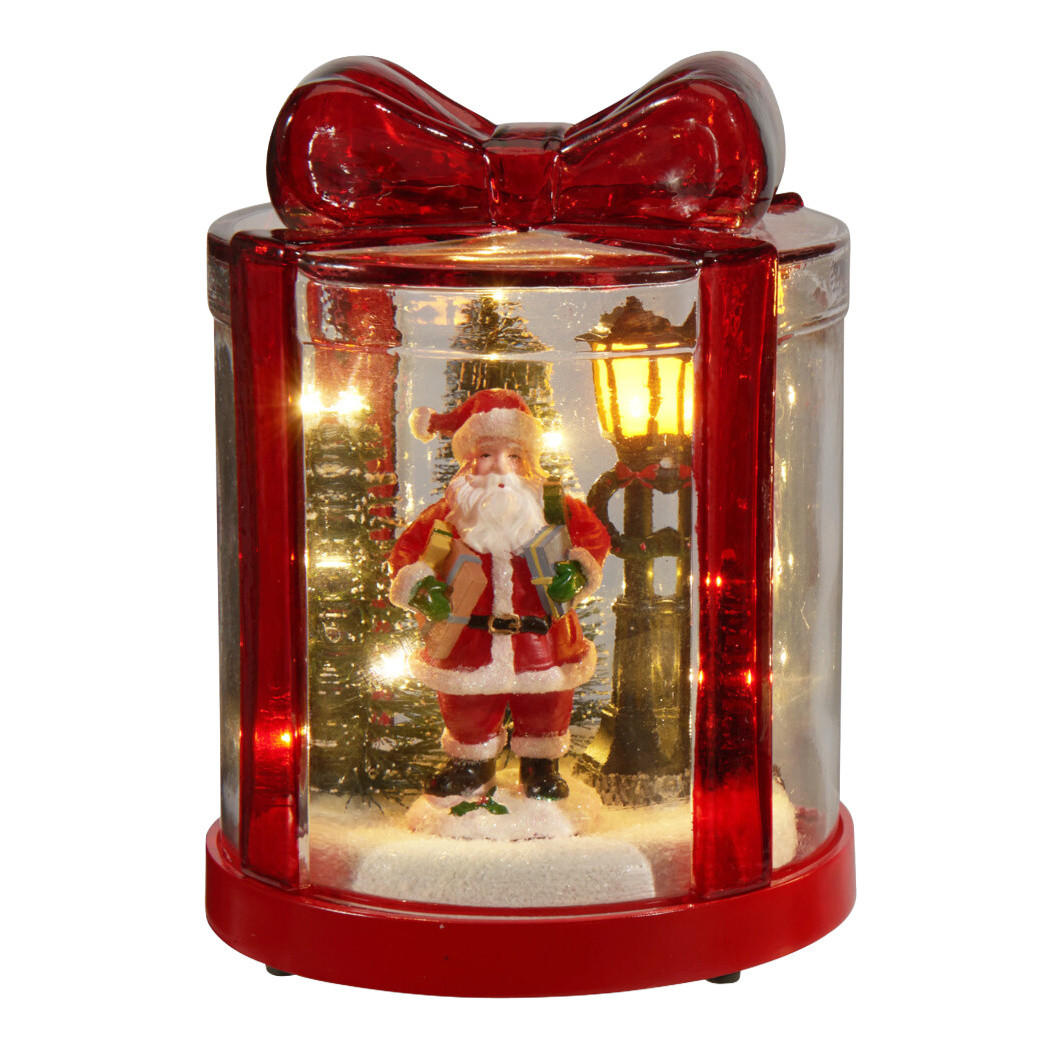 GESCHENKBOX mit LED-Beleuchtung 13/13/17 cm - Multicolor, Glas (13/17/13cm) - Home Styling Collection
